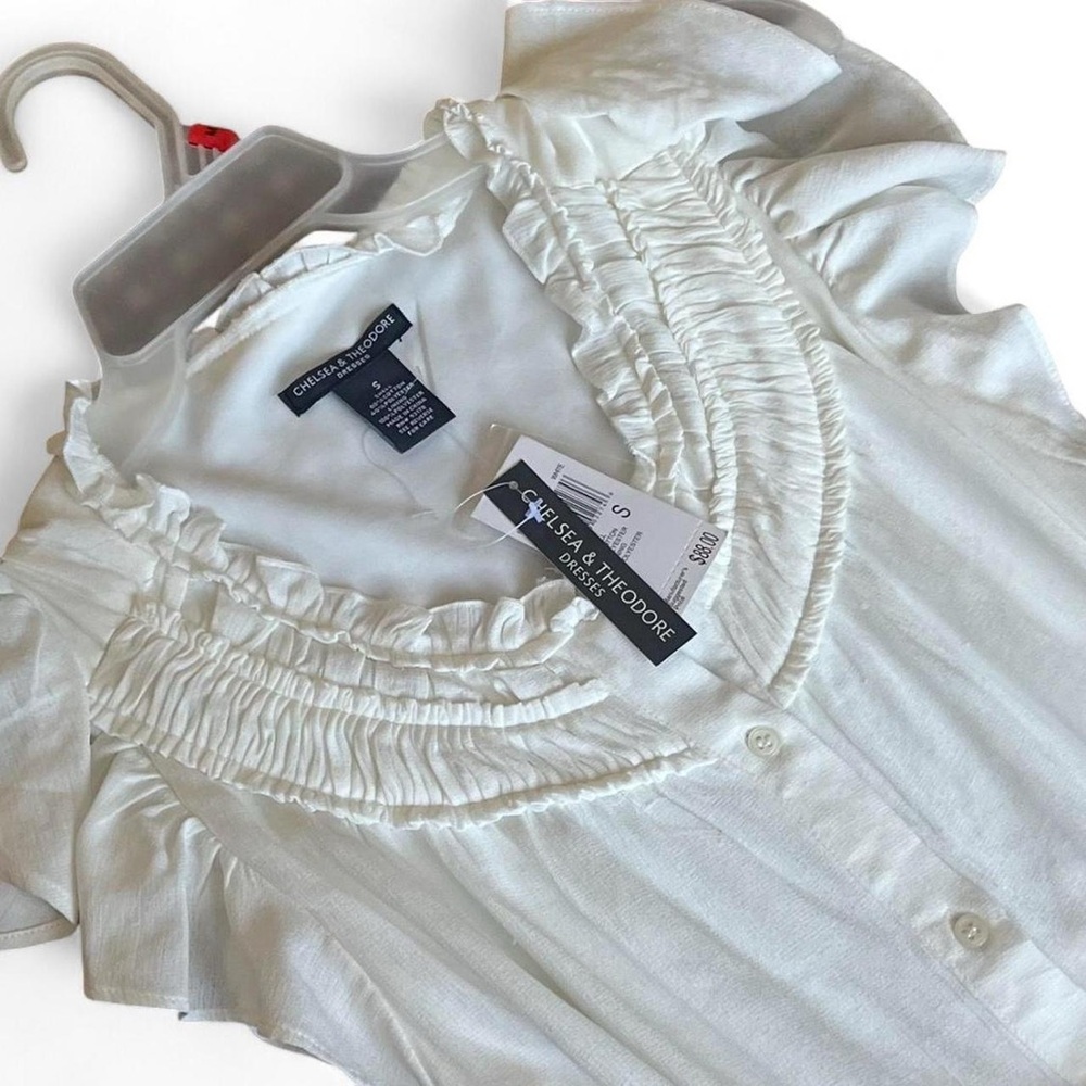 Chelsea & Theodore Cream Ruffled Blouse - Picture 5 of 5
